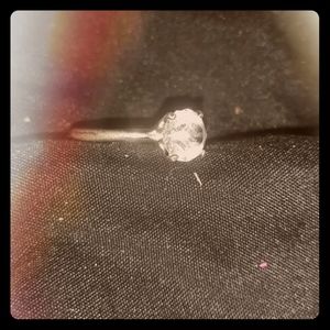 Sterling silver engagement ring